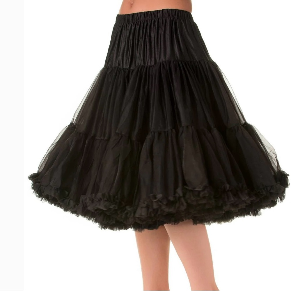 Elegant Black Tiered Skirt